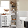 SoBuy BZR43-W, Tall Cabinet Bathroom Cabinet Storage Cabinet with 3 Shelves and 1 Door, White