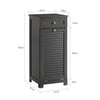 SoBuy BZR73-DG, Bathroom Laundry Cabinet Chest Storage Cabinet with Laundry Basket, Grey