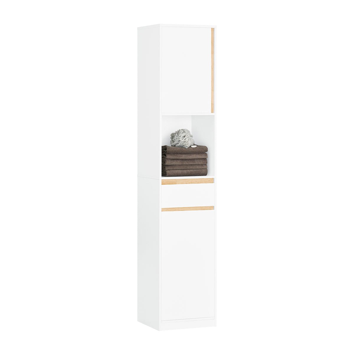 SoBuy BZR80-W, Bathroom Tall Cabinet Cupboard Bathroom Storage Cabinet, White
