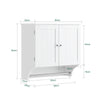 SoBuy BZR84-W, Bathroom Wall Cabinet Medicine Cabinet Storage Cabinet Cupboard, White