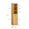 SoBuy BZR95-SN, Bathroom Tall Cabinet Cupboard Storage Cabinet with Laundry Basket, Brown