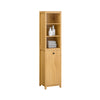 SoBuy BZR95-SN, Bathroom Tall Cabinet Cupboard Storage Cabinet with Laundry Basket, Brown