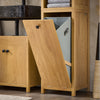 SoBuy BZR95-SN, Bathroom Tall Cabinet Cupboard Storage Cabinet with Laundry Basket, Brown