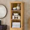 SoBuy BZR95-SN, Bathroom Tall Cabinet Cupboard Storage Cabinet with Laundry Basket, Brown