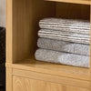 SoBuy BZR95-SN, Bathroom Tall Cabinet Cupboard Storage Cabinet with Laundry Basket, Brown