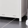 SoBuy BZR95-W, Bathroom Tall Cabinet Cupboard Storage Cabinet with Laundry Basket, White
