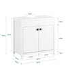 SoBuy BZR98-W, Under Sink Cabinet Bathroom Vanity Unit Bathroom Storage Cabinet, White
