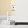 Sobuy FBT105-W, Printer Cabinet with 2 Drawers and 1 Door Under Desk Storage on Wheels Mobile Filing Cabinet Small Office Storage Unit White 60x35x70cm