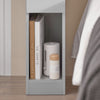 SoBuy FBT111-HG, Slim Bedside Table Bedside Cabinet Narrow Side Table Nightstand with Drawer and Shelf for Bedroom Living Room Grey W20 x D35 x H60cm