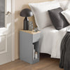 SoBuy FBT111-HGx2, Set of 2 Bedside Table Nightstand Side Table End Table Sofa Table with Drawer, Grey