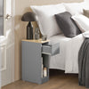 SoBuy FBT111-HGx2, Set of 2 Bedside Table Nightstand Side Table End Table Sofa Table with Drawer, Grey