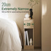 SoBuy FBT111-N, Slim Bedside Table Bedside Cabinet Narrow Side Table Nightstand with Drawer and Shelf for Bedroom Living Room Natural W20 x D35 x H60cm