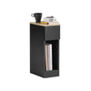 SoBuy FBT111-SCH, Slim Bedside Table Bedside Cabinet Narrow Side Table Nightstand with Drawer and Shelf for Bedroom Living Room Black W20 x D35 x H60cm