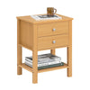 SoBuy FBT114-N, Bedside Table Nightstand Side Table End Table Coffee Table Lamp Table with 2 Drawers, Wood