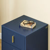 SoBuy FBT115-B, Bedside Table, Bedside Cabinet, Nightstand with 2 Drawers, Side Table for Bedroom Living Room, Blue W40 x D40 x H47cm