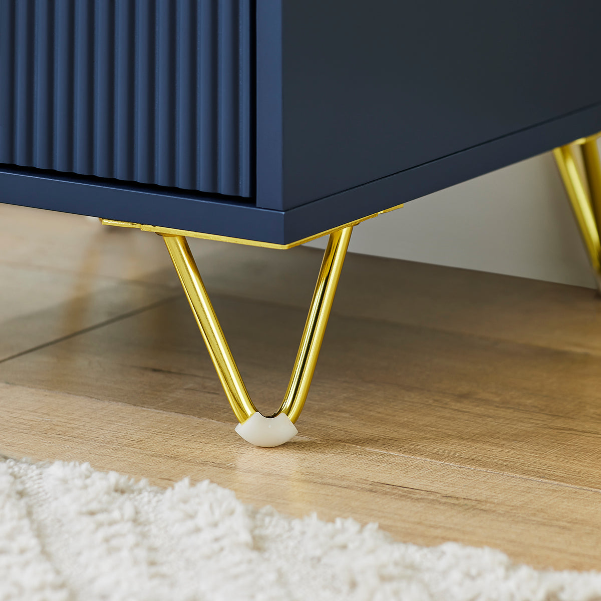 SoBuy FBT115-B, Bedside Table, Bedside Cabinet, Nightstand with 2 Drawers, Side Table for Bedroom Living Room, Blue W40 x D40 x H47cm