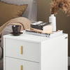 SoBuy FBT115-L-W, Bedside Table Bedside Cabinet Nightstand with 3 Drawers, Side Table for Bedroom Livimg Room White W40 x D40 x H63cm