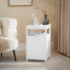 SoBuy FBT117-W, Side Table End Table Bedside Table Night Stand Coffee Table Lamp Table with a Door, White
