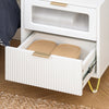 SoBuy FBT123-W, Bedside Table Nightstand Side Table End Table Sofa Side Table with 2 Drawers, White