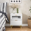 SoBuy FBT123-W, Bedside Table Nightstand Side Table End Table Sofa Side Table with 2 Drawers, White