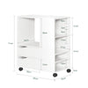 Sobuy FBT129-W, Home Office File Cabinet Printer Stand, Storage Cabinet on Wheels, White