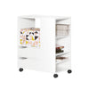 Sobuy FBT129-W, Home Office File Cabinet Printer Stand, Storage Cabinet on Wheels, White