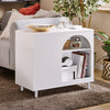 SoBuy FBT135-W, Storage Cabinet Side Cabinet Sofa Side Table End Table, White