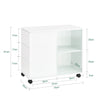 SoBuy FBT141-W, Mobile Storage Cabinet Side Cabinet Sofa Side Table End Table, White