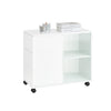 SoBuy FBT141-W, Mobile Storage Cabinet Side Cabinet Sofa Side Table End Table, White