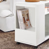 SoBuy FBT142-W, Mobile Storage Cabinet Side Cabinet With 4 Sliding Glass Doors, White