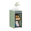 SoBuy FBT145-GR, Sofa Side Table Living Room End Table with Mobile Trolley, Green and Grey