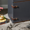 SoBuy FBT146-DG, Bedside Table End Table Nightstand with 1 Drawer and 1 Door, Dark Grey