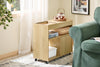 SoBuy FBT152-N, Mobile Storage Cabinet Sofa Side Table End Table File Cabinet, Natural