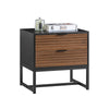 SoBuy FBT156-BR, Bedside Table Nightstand Side Table End Table Lamp Table with 2 Drawers, Brown