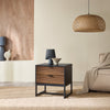 SoBuy FBT156-BR, Bedside Table Nightstand Side Table End Table Lamp Table with 2 Drawers, Brown