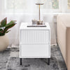 SoBuy FBT157-W, Bedside Table Nightstand Side Table End Table Lamp Table with 2 Drawers, White