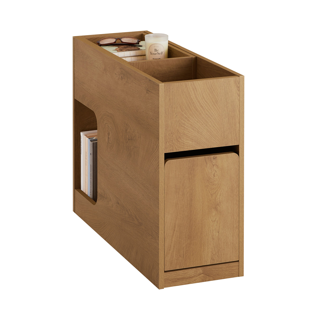SoBuy FBT158-N Slim Sofa Side Table with Removable Tray & Drawer – 25cm Wide, Living Room & Bedroom End Table, Wood