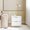 SoBuy FBT160-W, Bedside Table Nightstand Sofa Side Table End Table with 2 Drawers, White