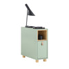 SoBuy FBT161-GR, Slim Side Table - Narrow Bedside Cabinet with Drawer & Shelf for Small Spaces, Living Room, W24 x D60 x H60cm Green