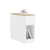 SoBuy FBT162-WN 25cm Wide Narrow Bedside Table Nightstand Side End Table White & Natural W25 x D65 x H60cm
