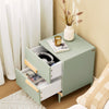 SoBuy FBT164-GR Bedside Table with 2 Drawers Side Table Nightstand for Bedroom and Living Room Green W40 x D44 x H49cm