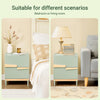 SoBuy FBT164-GR Bedside Table with 2 Drawers Side Table Nightstand for Bedroom and Living Room Green W40 x D44 x H49cm