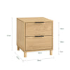 SoBuy FBT166-N, Bedside Table Bedside Cabinet Nightstand with 2 Drawers, Side Table for Bedroom Living Room Natural W40 x D42 x H47cm