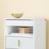 SoBuy FBT168-W, Bedside Table, Bedside Cabinet, Nightstand with 3 Drawers and Shelf, Side Table for Bedroom Living Room, White W40 x D40 x H63cm