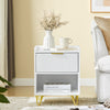 SoBuy FBT169-W, Bedside Table, Bedside Cabinet, Nightstand with Drawer and Shelf, Side Table for Bedroom Living Room, White W40 x D40 x H51cm