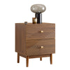 SoBuy FBT170-N, Vintage Bedside Table with 2 Drawers, Wooden Side Table with Rubber Wood Legs, Nightstand for Bedroom, Living Room, and Study, Brown, W45 x D40 x H58 cm