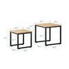 SoBuy FBT42-N, Nesting Tables, Set of 2 Coffee Table Side Table End Table, Wood