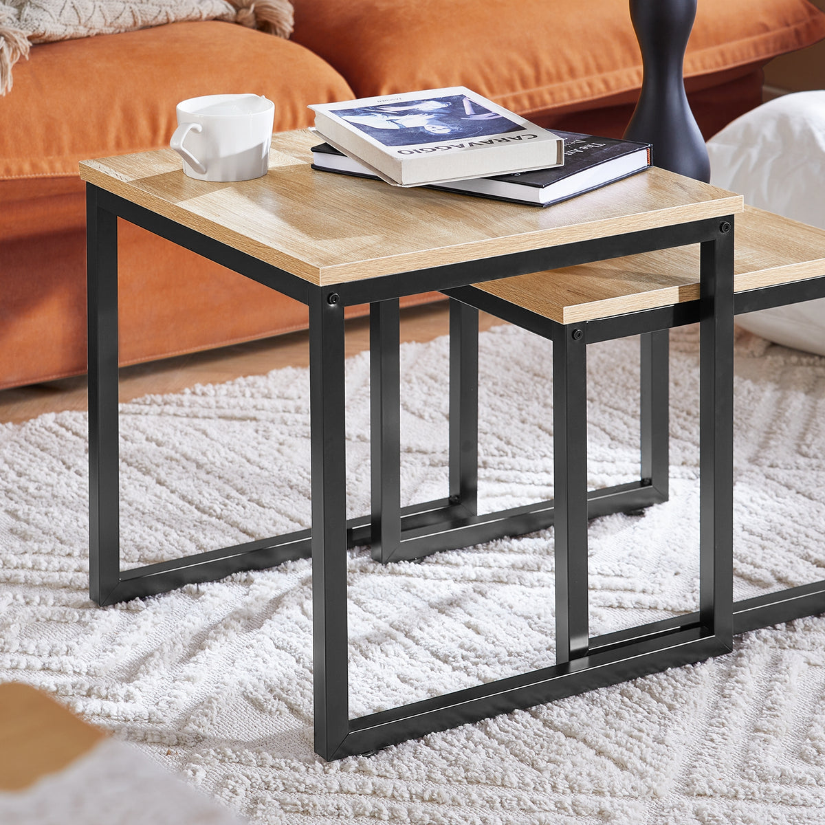 Pre-sale SoBuy FBT42-N, Nesting Tables, Set of 2 Coffee Table Side Table End Table, Wood