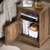 SoBuy FBT151-BR, Bedside Table Nightstand Side Table End Table Side Cabinet with Door Vintage, Brown