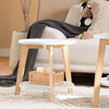 SoBuy FBT75-W, Set of 2 Side Tables with Storage, Living Room Tables Nesting Tables, White